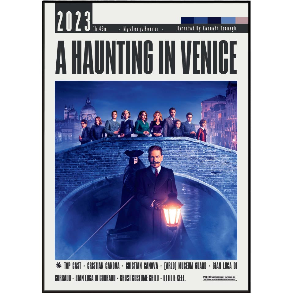 A Haunting in Venice 2023 minimalist movie poster print – 98types
