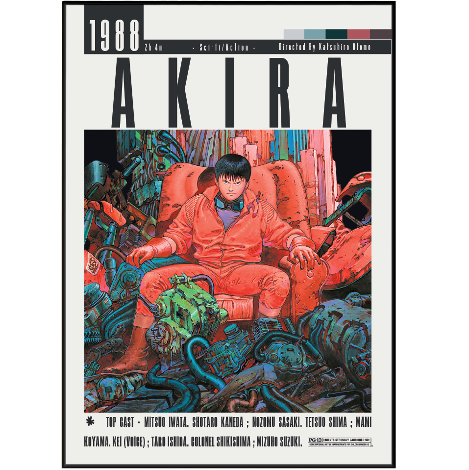 Akira 1988 Anime Poster | Premium UK Cyberpunk Print – 98 Types Studio