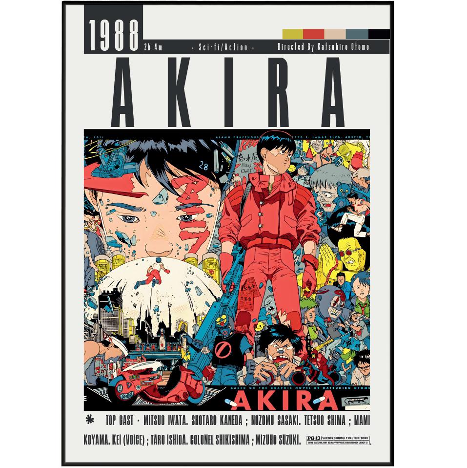 Akira (1988) Animes Poster - 98 Types Studio