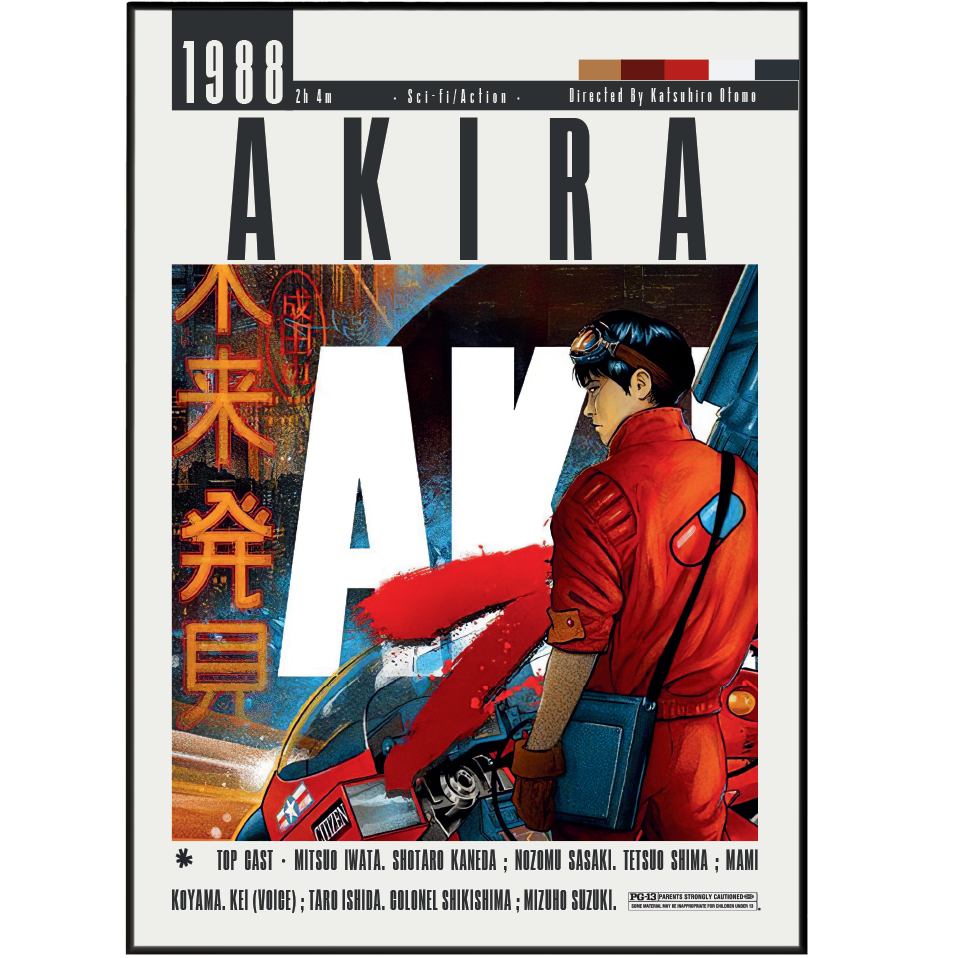 Akira (1988) Animes movie poster – design 2 – 98types