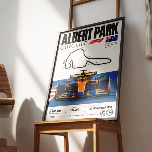 Albert Park Melbourne Australian Grand Prix F1 track poster by 98types