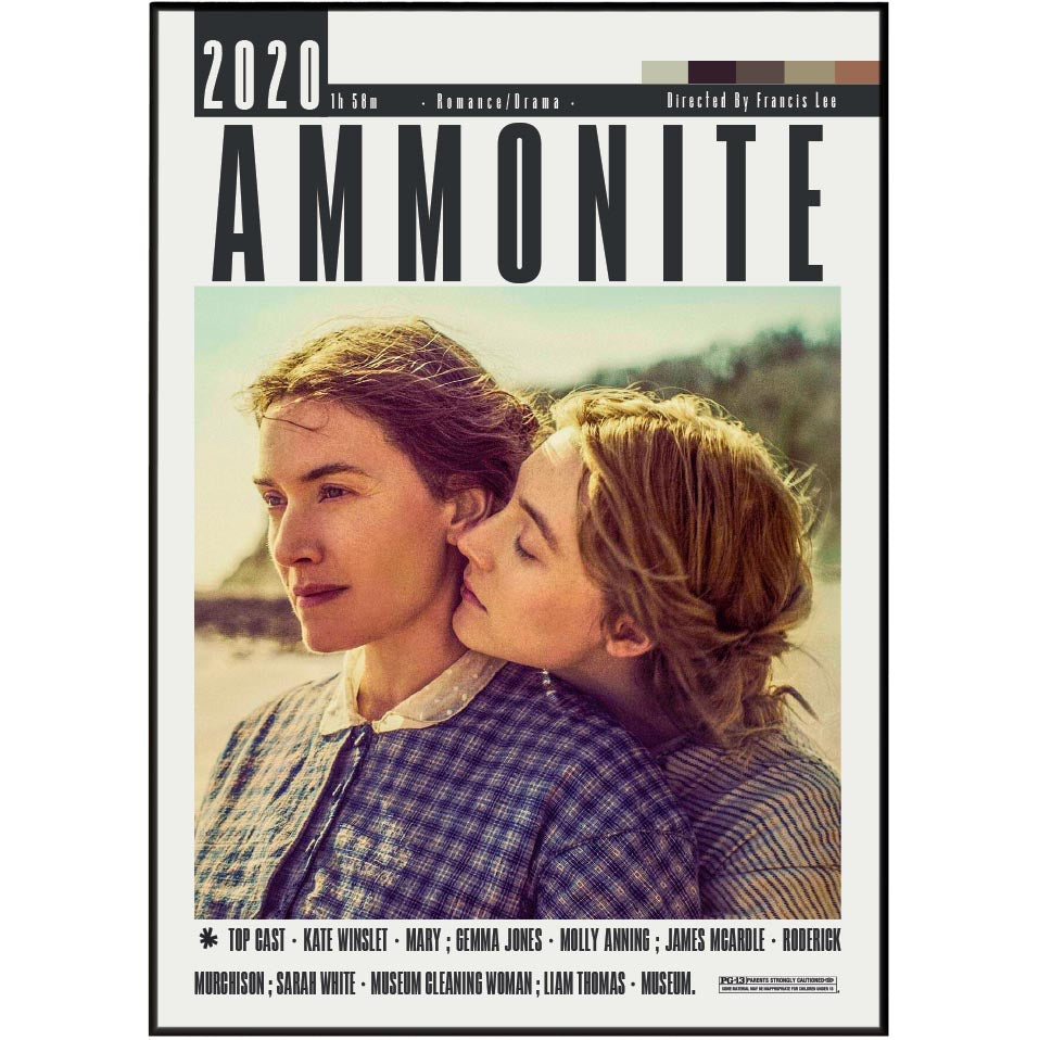 Ammonite 2020 minimalist movie poster print – 98types