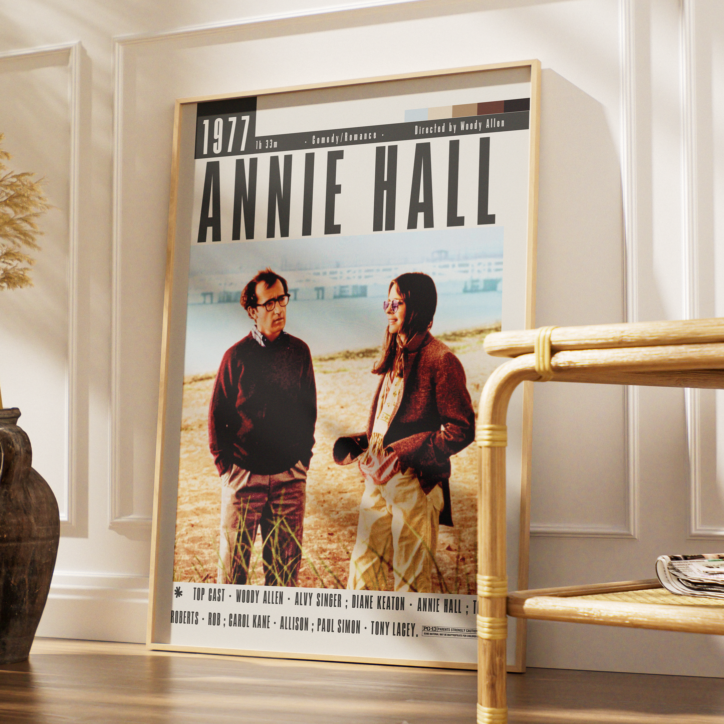 Annie Hall 1977 comedy film poster — Woody Allen Diane Keaton New York wall art print UK