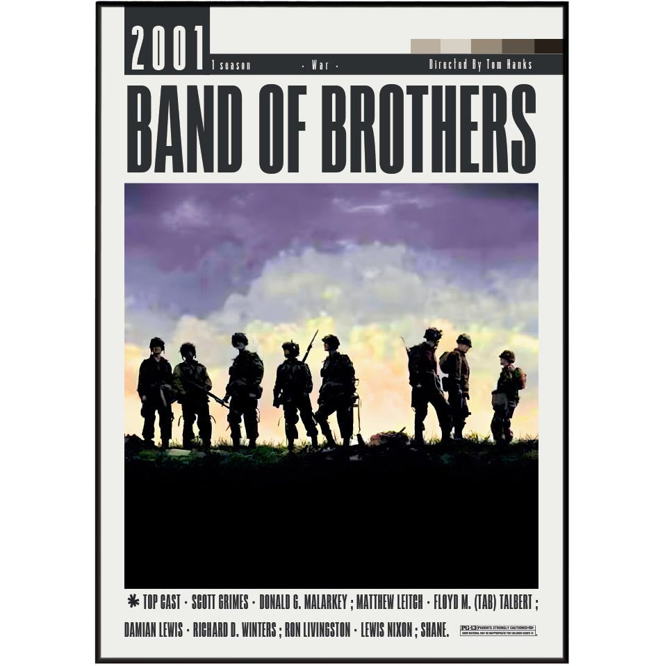 Band of Brothers 2001 HBO TV series poster art print UK