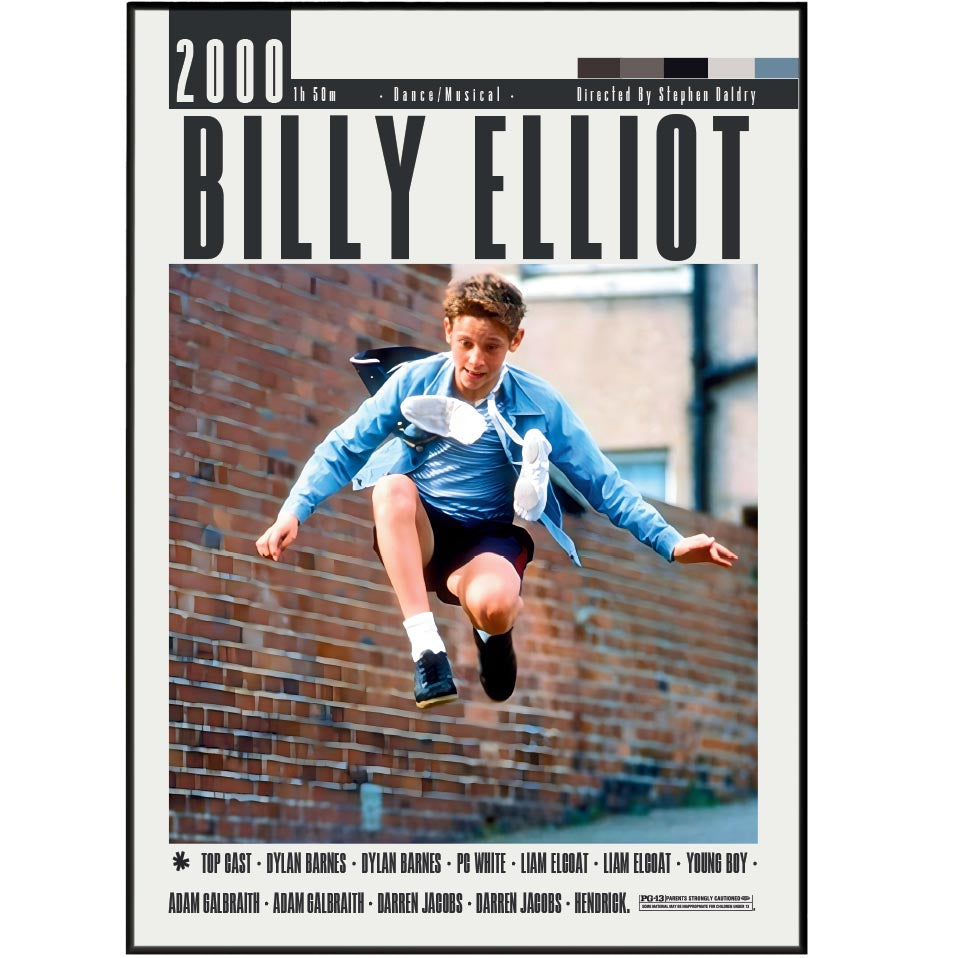 Billy Elliot 2000 minimalist movie poster print – 98types
