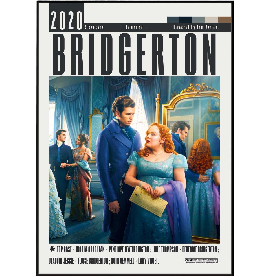 Bridgerton (2020) TV Show Poster | Netflix Wall Art Print UK - 98 Types Studio