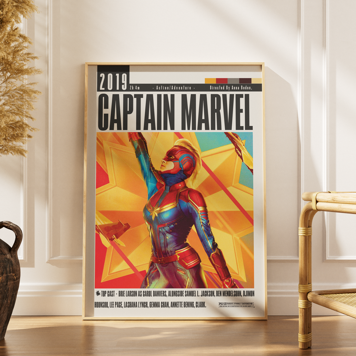 Captain Marvel (2019) Film Poster poster print, view 2 – 98types