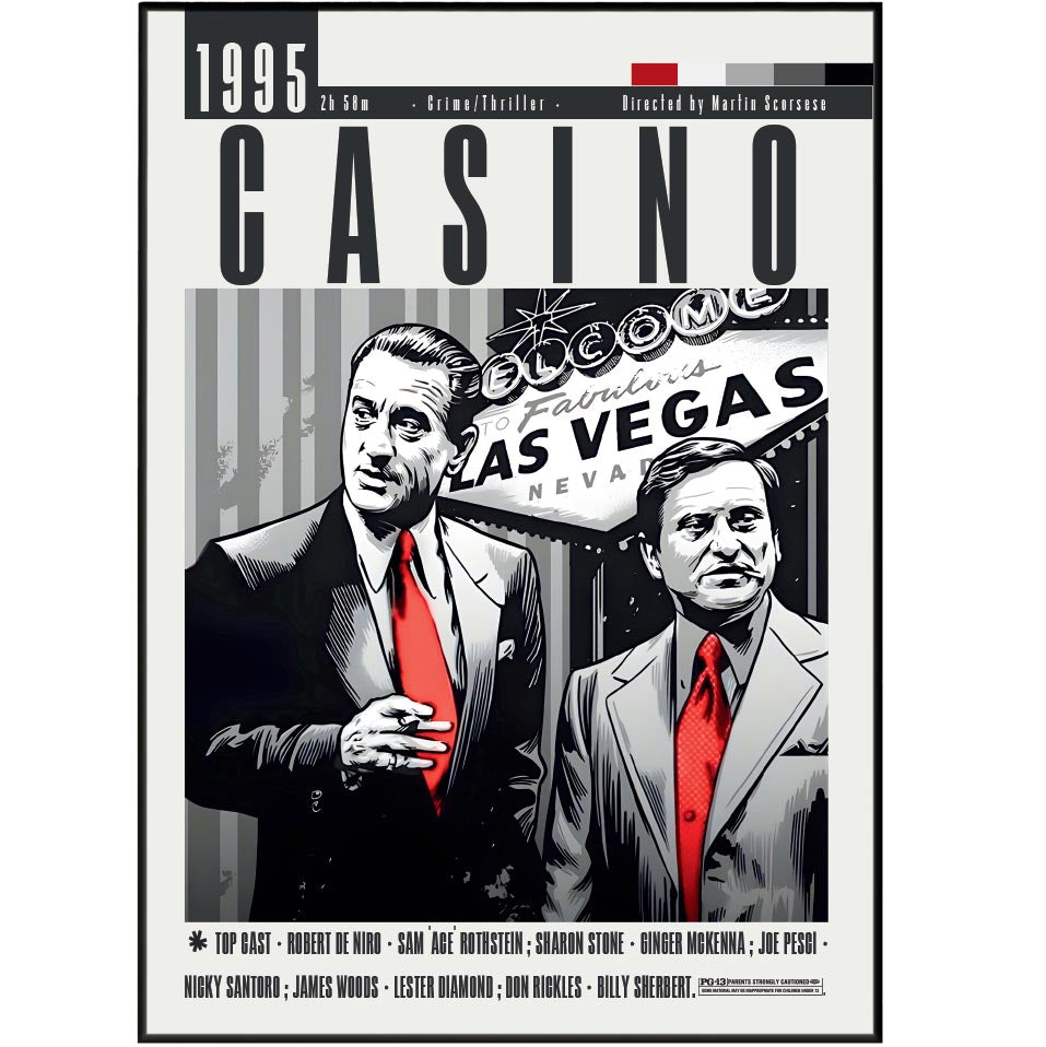 Casino 1995 minimalist movie poster print – 98types