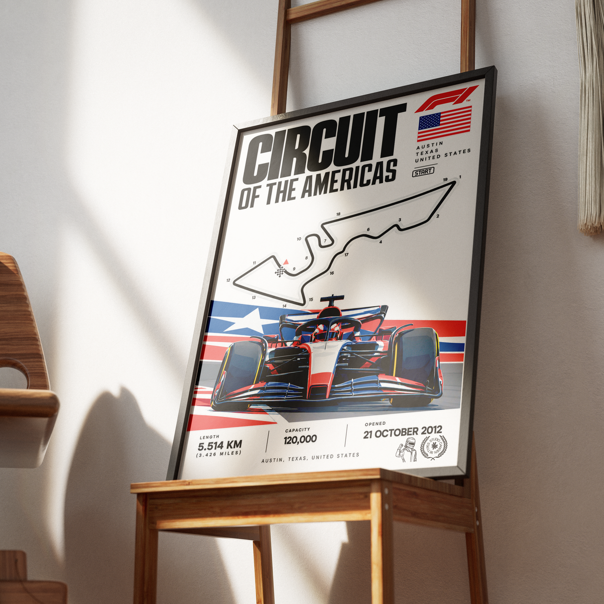 Circuit of the Americas COTA Austin US Grand Prix F1 track poster