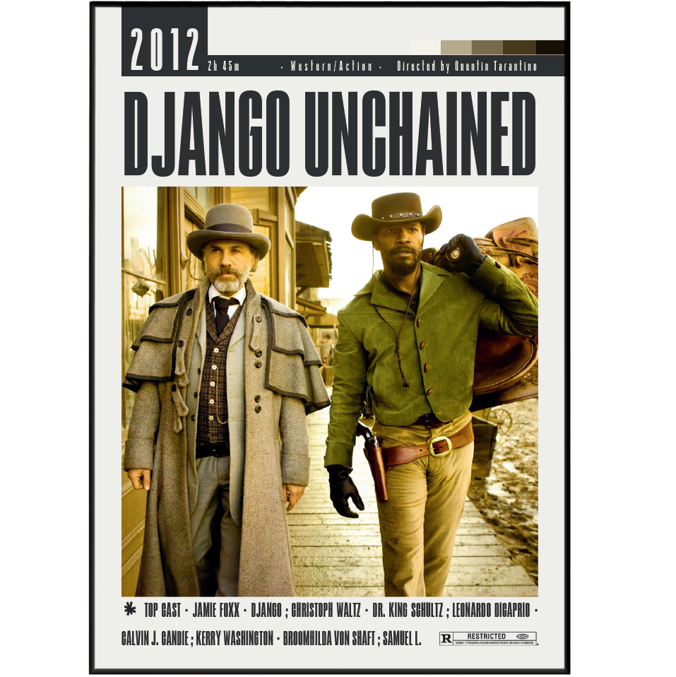 Django Unchained (2012) Film Poster Print movie poster – design 2 – 98types