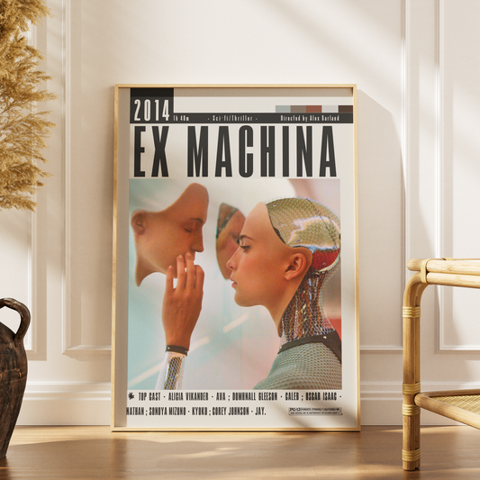 Ex Machina 2014 sci-fi film poster — Alex Garland Ava artificial intelligence wall art print UK