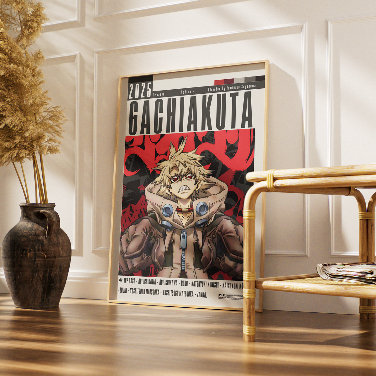 Gachiakuta 2025 anime poster — Rudo scavenger dystopian wall art print UK