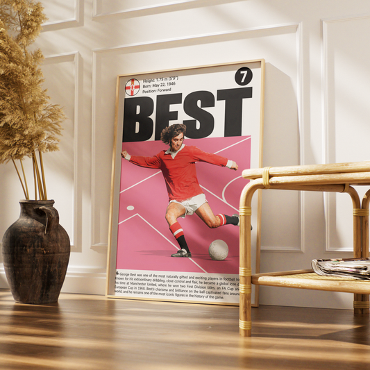 George Best football poster – George Best Manchester United Tribute Poster – 98types