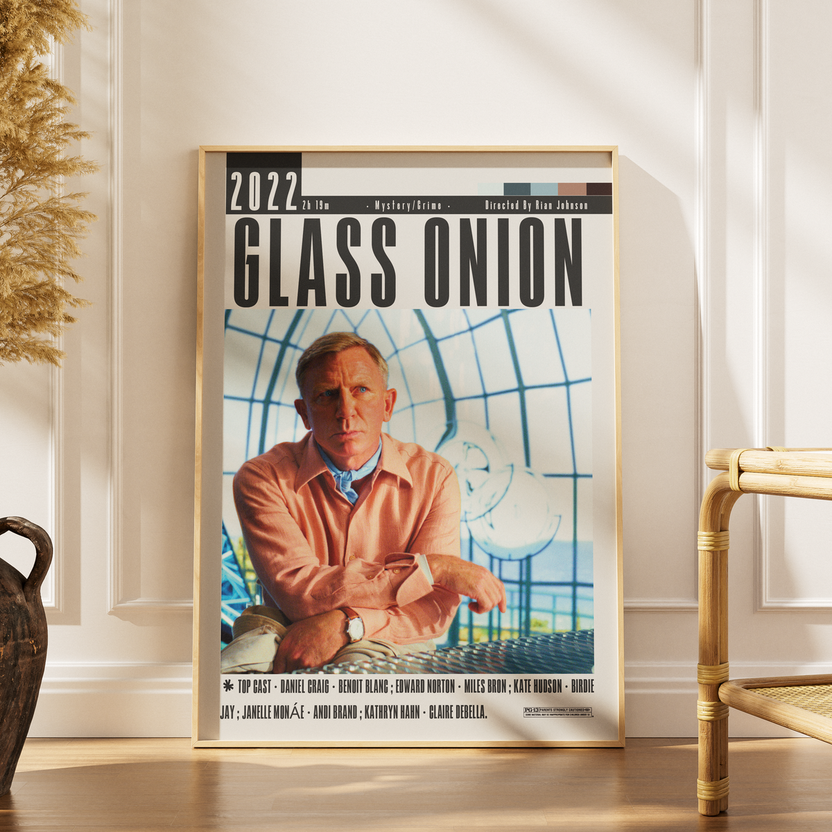 Glass Onion Knives Out Mystery 2022 movie poster art print UK
