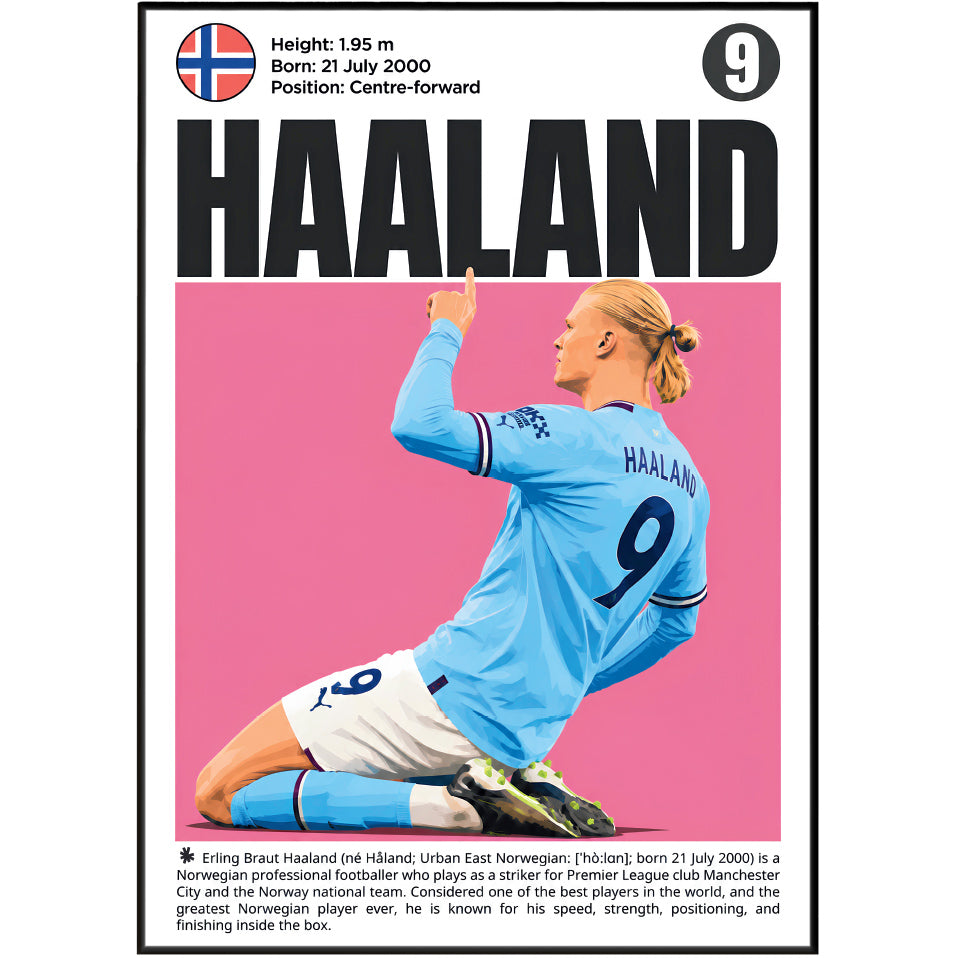 Erling Haaland Poster poster print, view 2 – 98types
