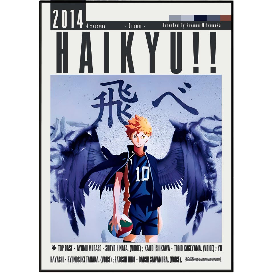 Haikyu 2014 anime poster art print UK
