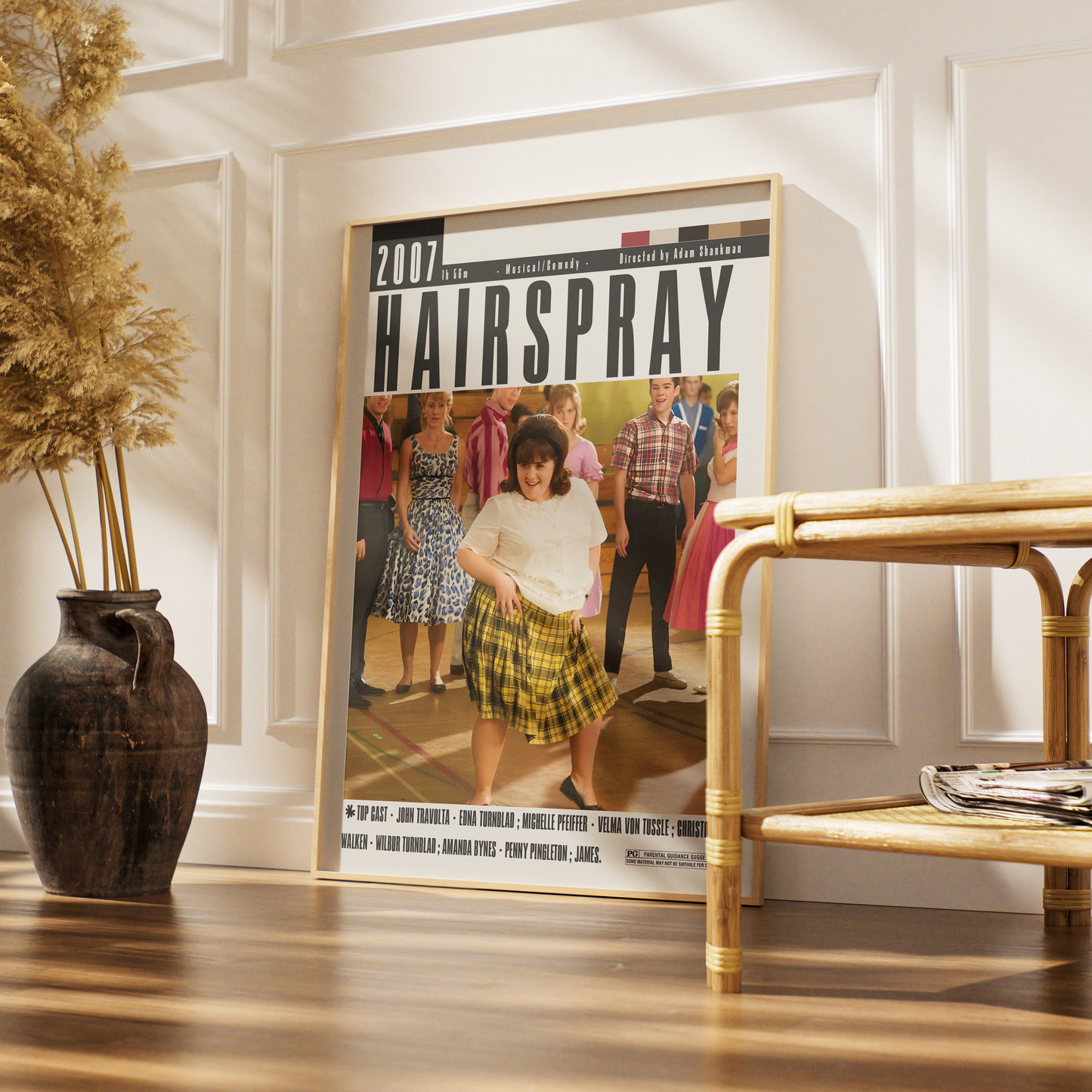 Hairspray 2007 musical film poster — Tracy Turnblad Nikki Blonsky John Travolta Baltimore dancing wall art print UK