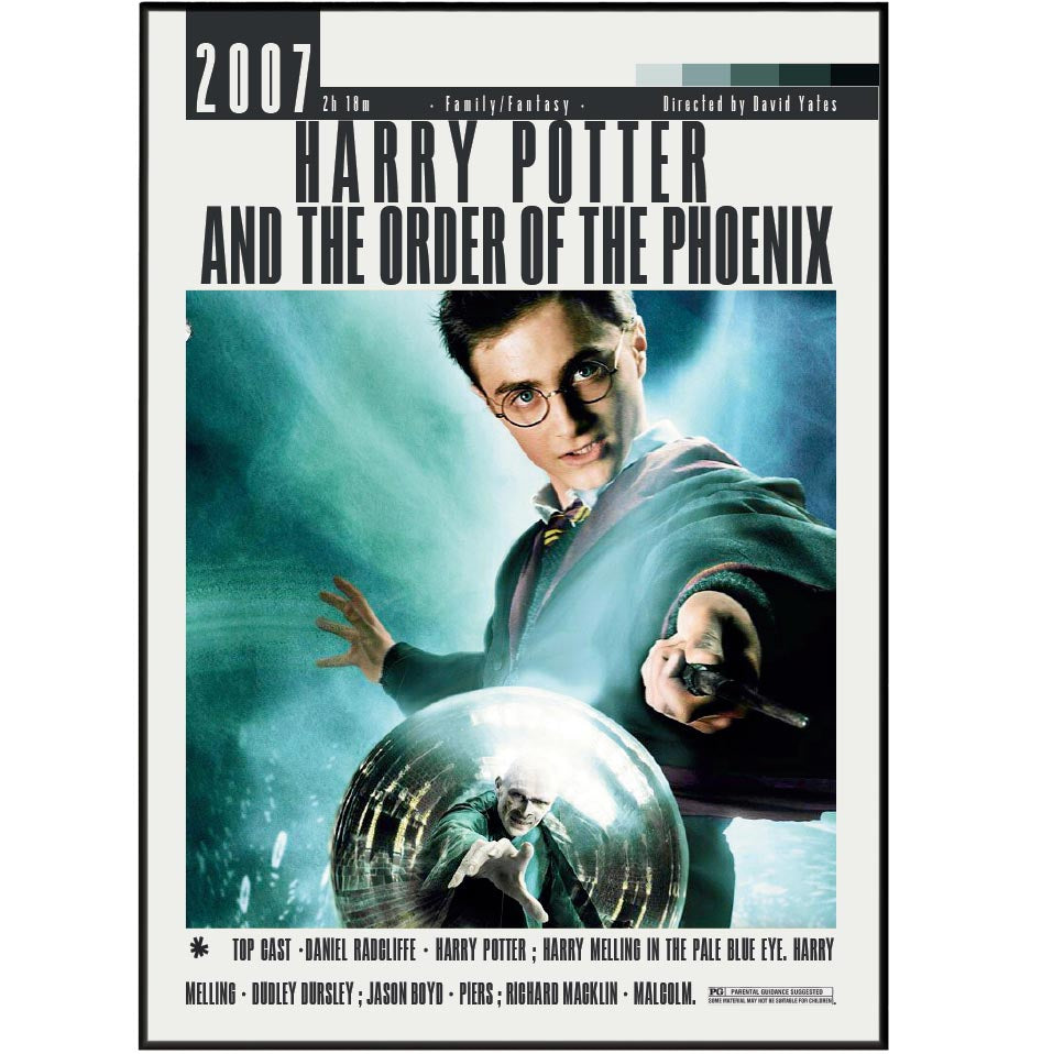 Harry Potter and the Order of the Phoenix 2007 minimalist movie poster print – 98types