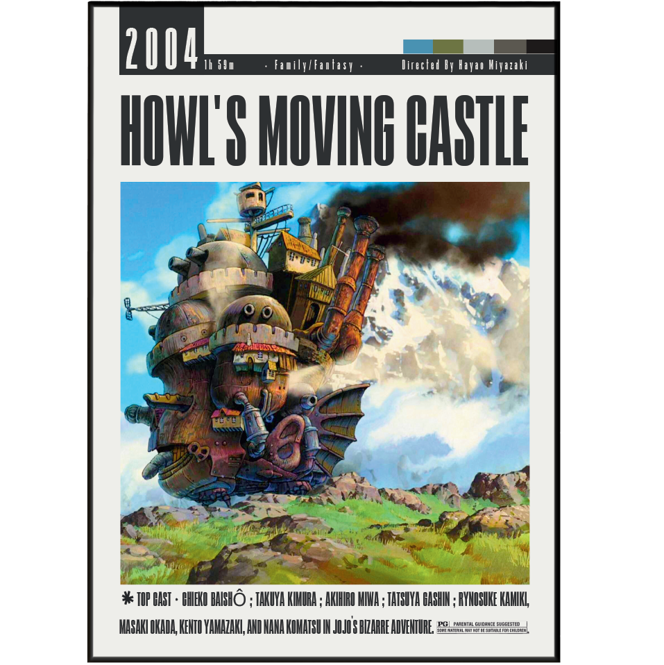 Howl’s Moving Castle (2004) Movie Poster - 98 Types Studio