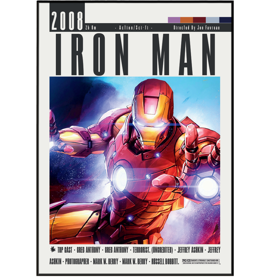 Iron Man (2008) movie poster – design 2 – 98types
