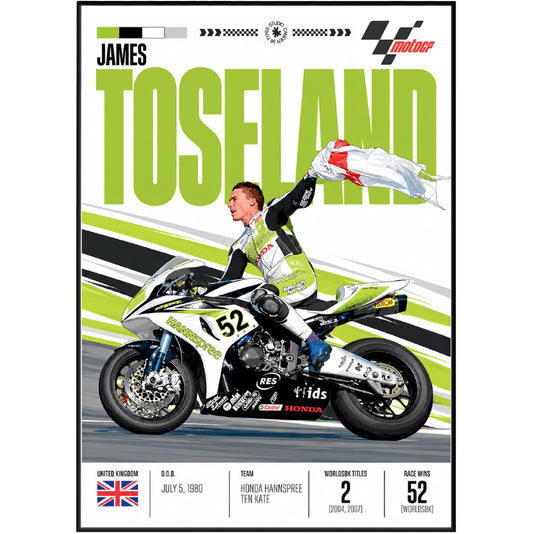 James Toseland World Superbike champion poster by 98types