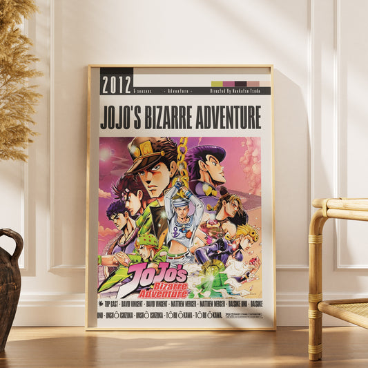 JoJo's Bizarre Adventure 2012 anime poster — Joestar Stand user wall art print UK