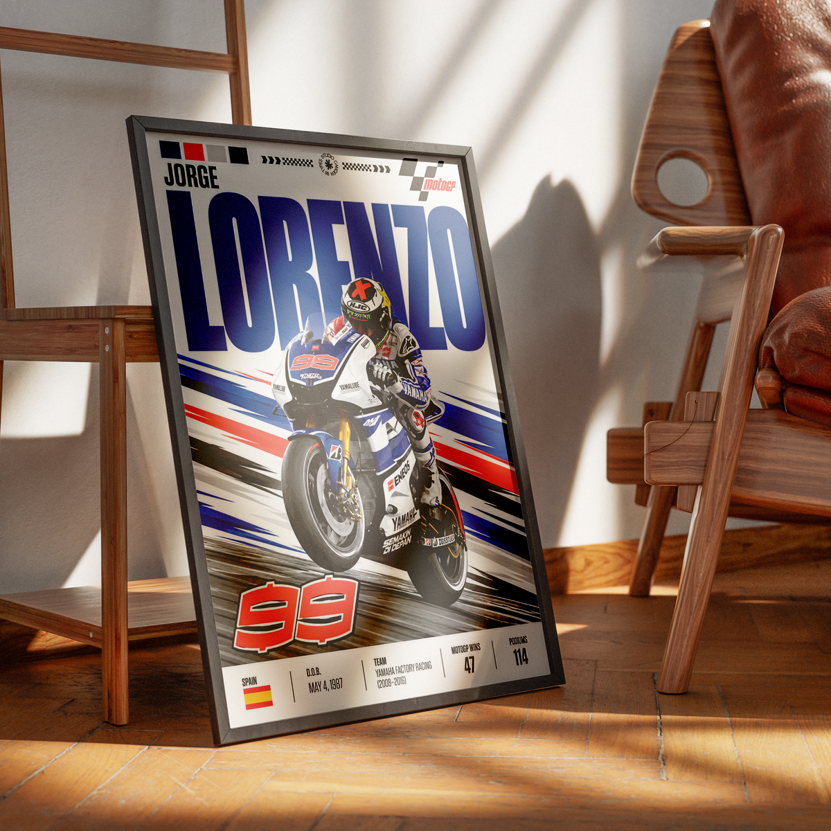 Jorge Lorenzo #99 MotoGP world champion poster by 98types