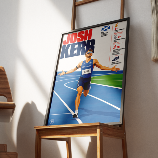 Josh Kerr athletics poster wall art print by 98types