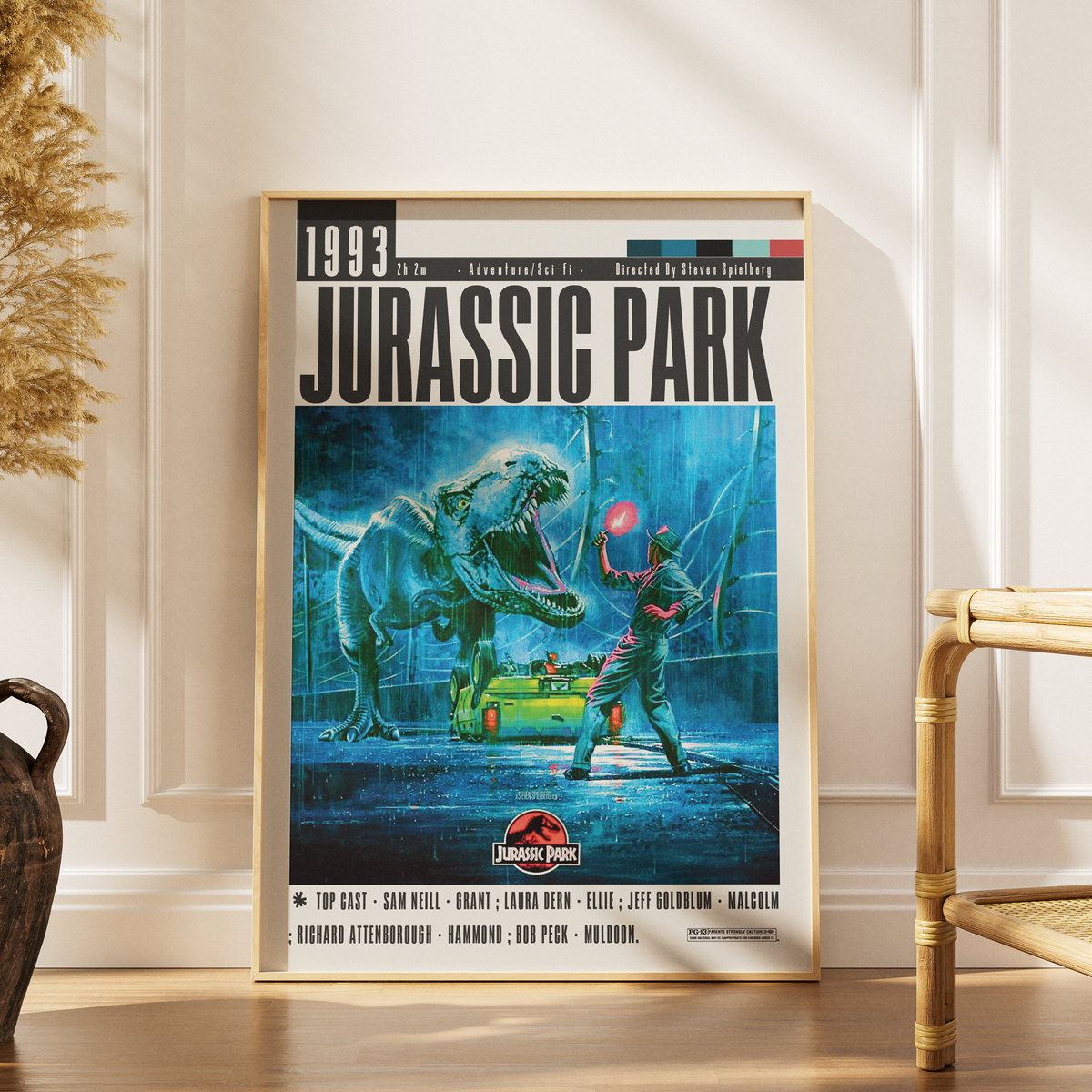 Jurassic Park (1993) Sci-Fi movie poster – design 2 – 98types