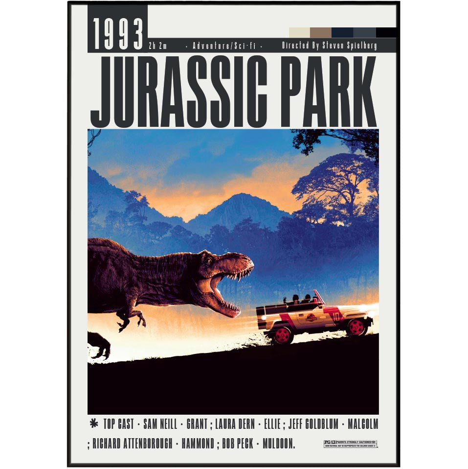 Jurassic Park 1993 movie poster art print UK
