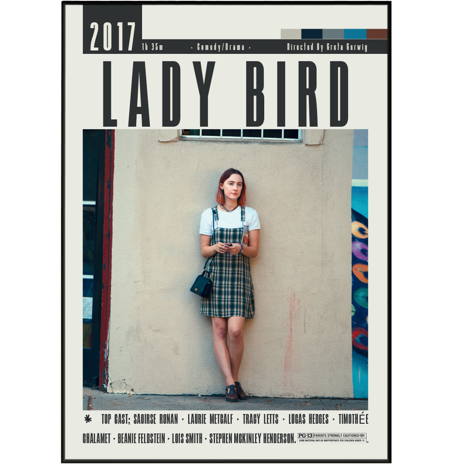 Lady Bird 2017 minimalist movie poster print – 98types
