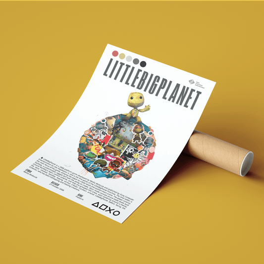 LittleBigPlanet 2008 game poster — Media Molecule Sackboy play create share PS3 wall art print UK - 98types