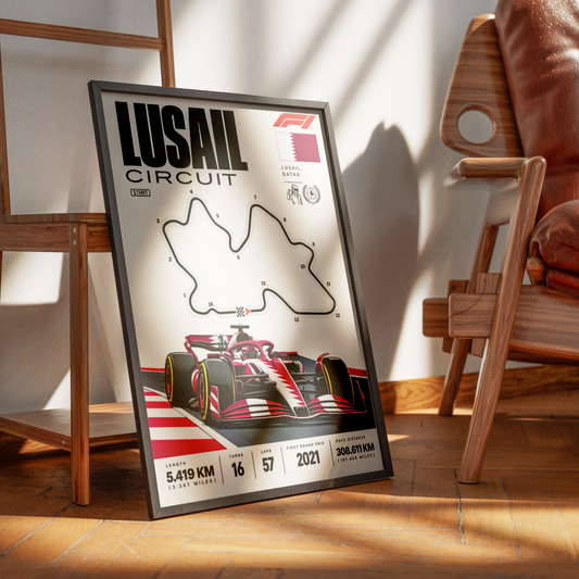 Lusail F1 Track Poster – Qatar Grand Prix Wall Art Print poster by 98 Types – view 2