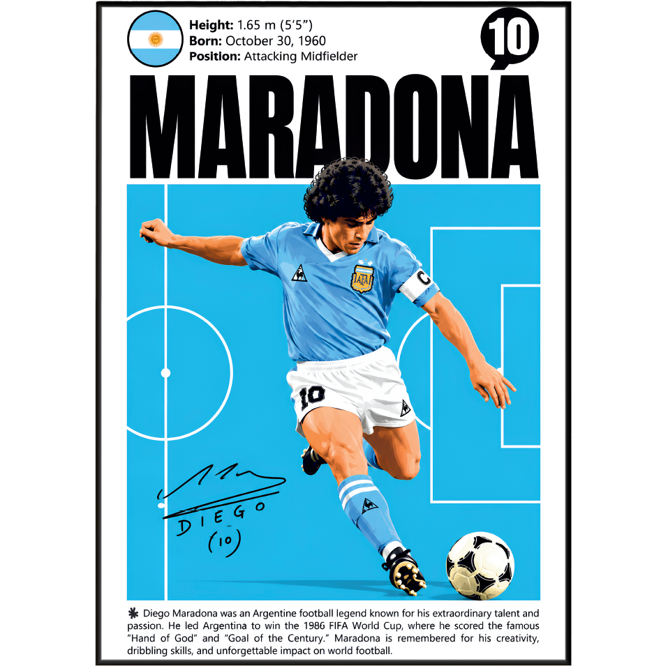 Diego Maradona Poster poster print UK – 98types