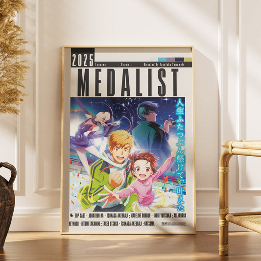 Medalist 2025 anime poster — figure skating sports wall art print UK