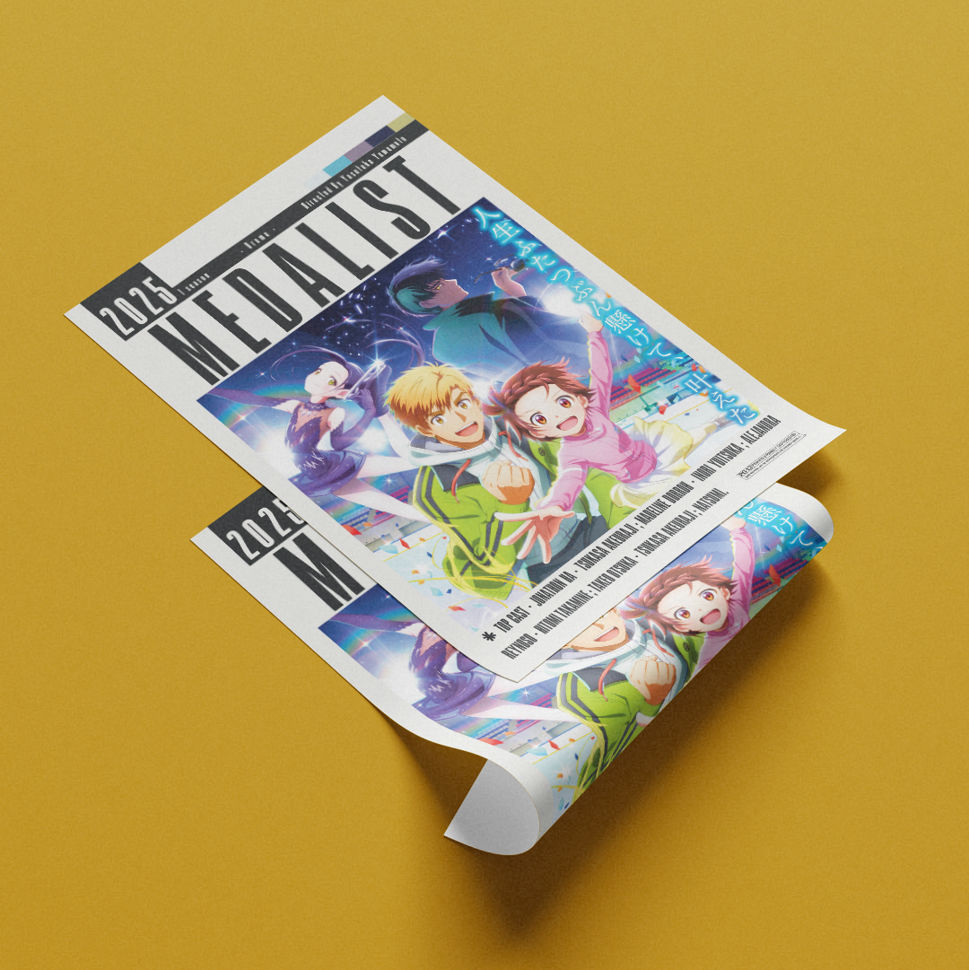 Medalist 2025 anime poster — figure skating sports wall art print UK