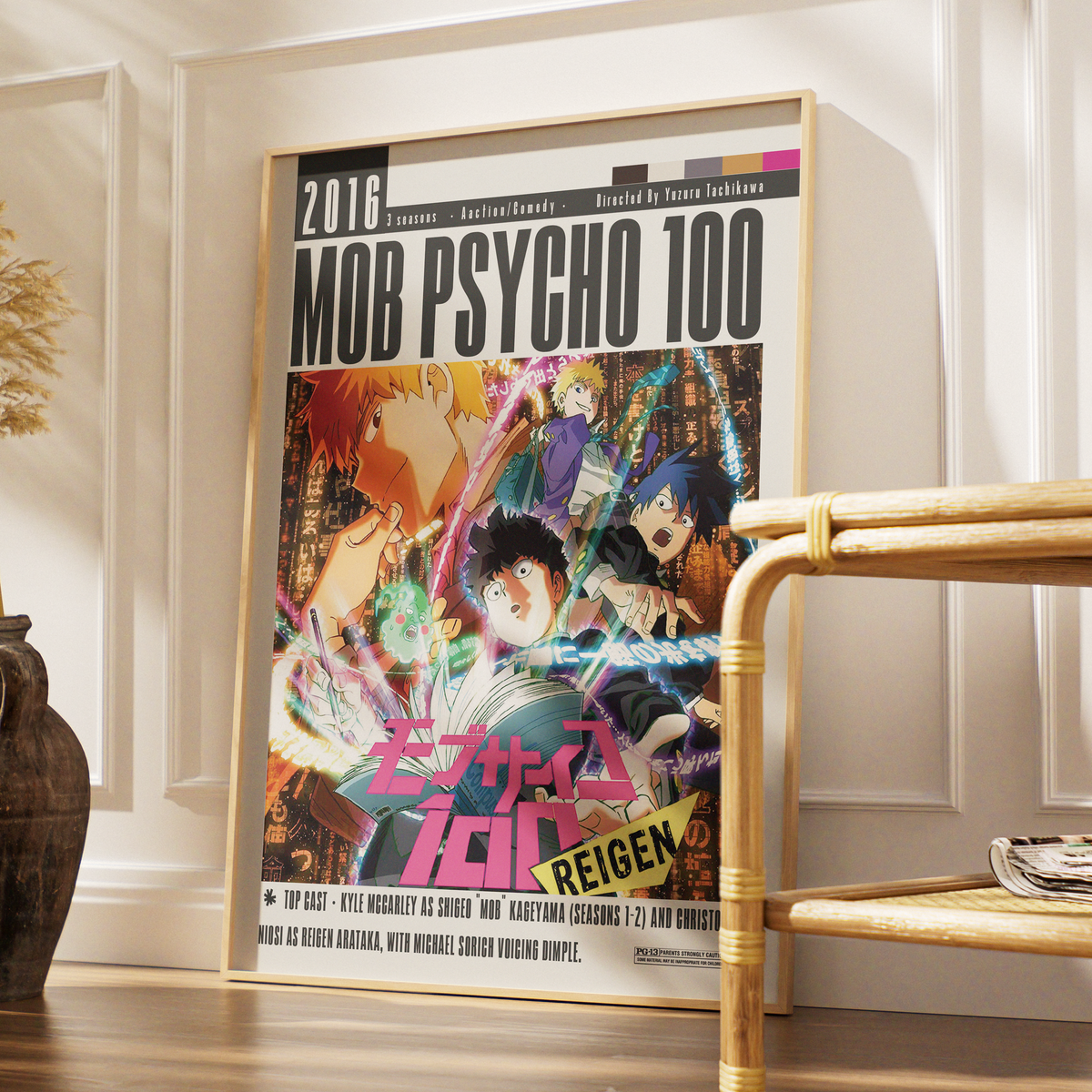 Mob Psycho 100 2016 anime poster — Shigeo Kageyama psychic wall art print UK