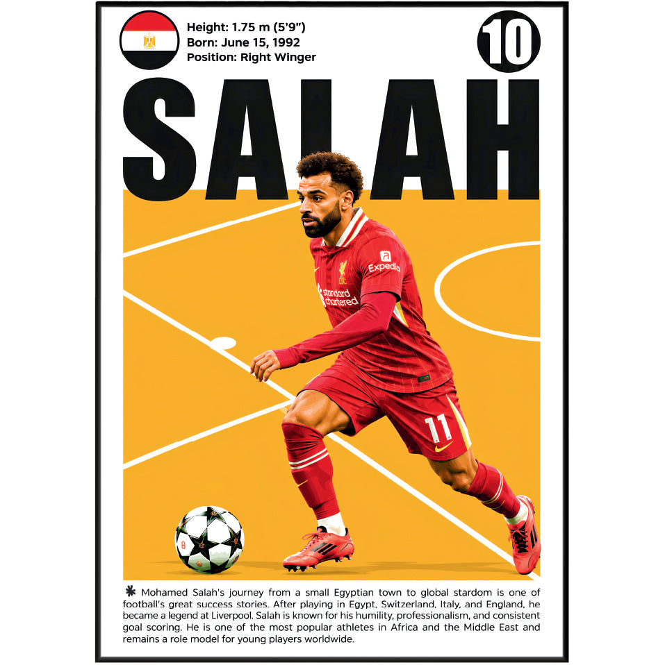 Mohamed Salah Poster poster print UK – 98types