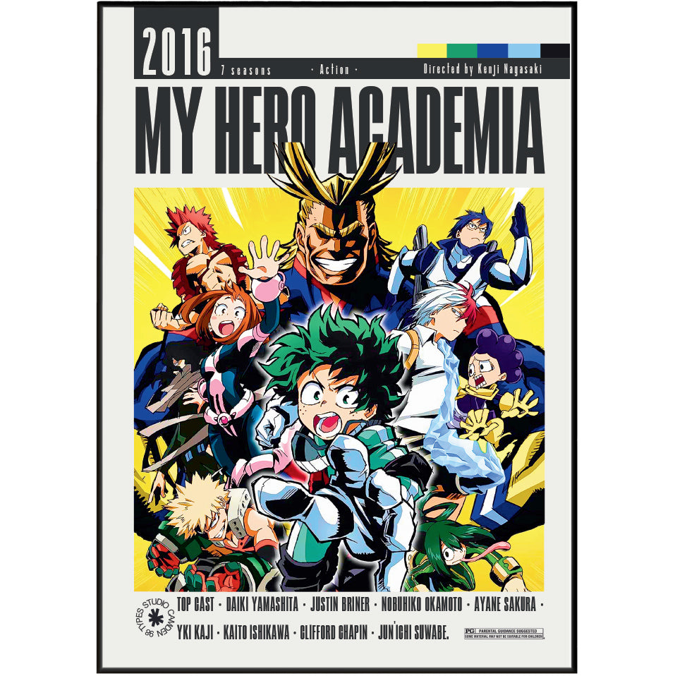 My Hero Academia (2016) Anime Poster UK | Anime Series Wall Art Print