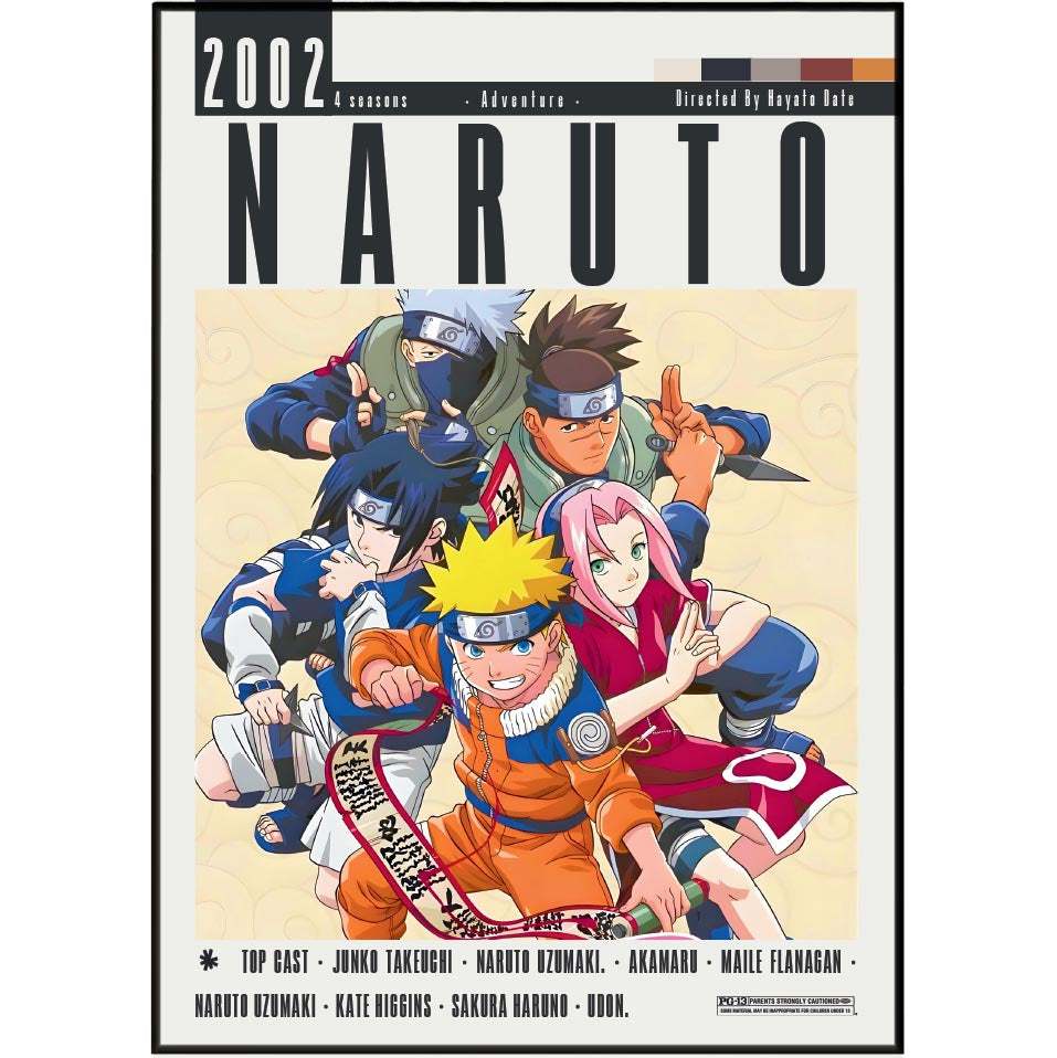 Naruto 2002 anime poster art print UK