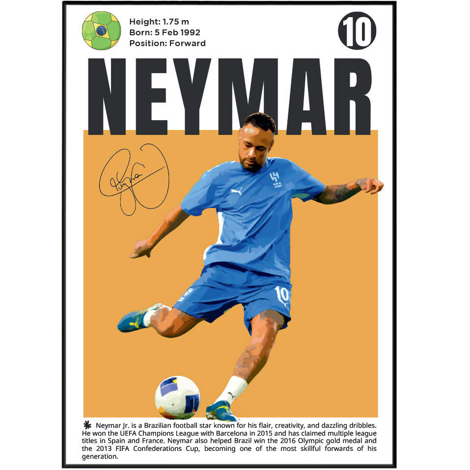 Neymar Football Posters