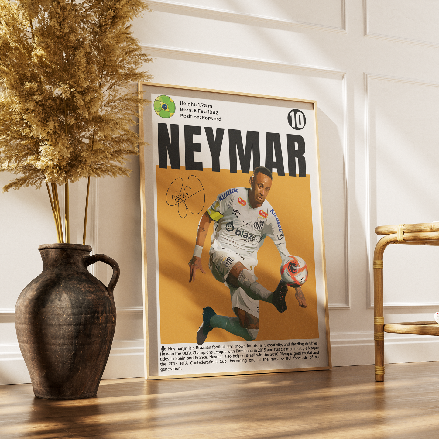 Neymar N 10 Football Posters