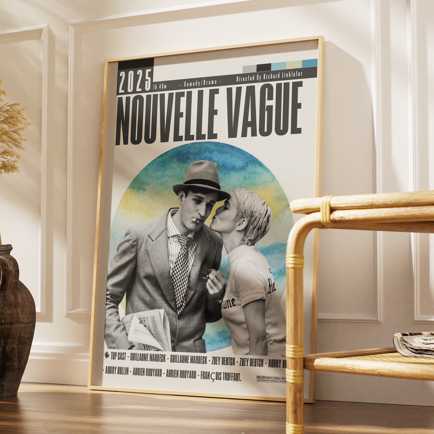 Nouvelle Vague 2025 film poster — minimalist wall art print UK