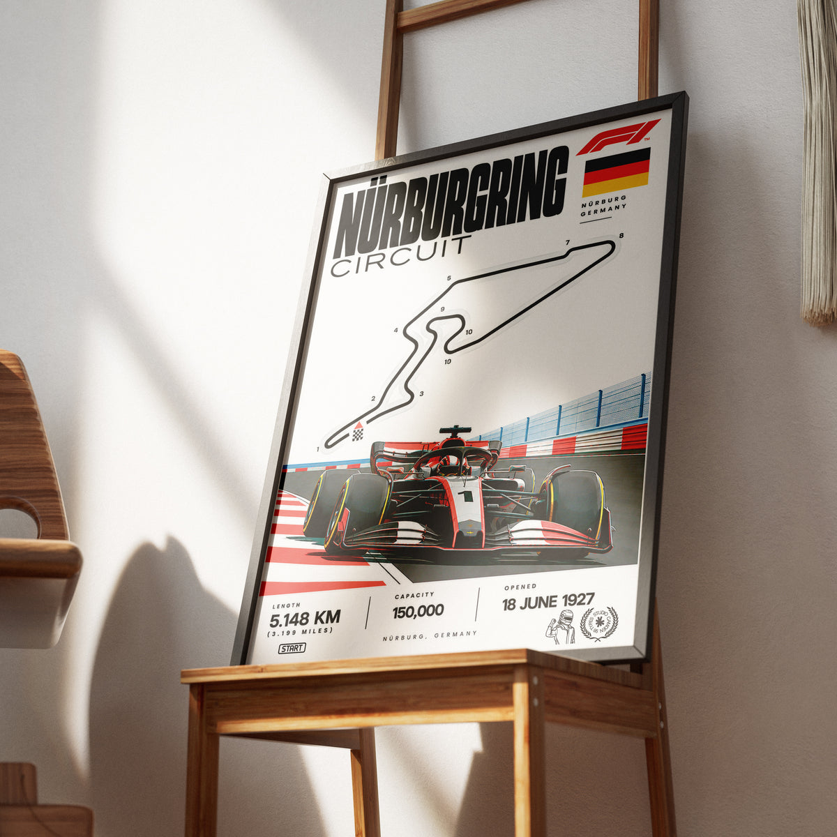 Nurburgring German Grand Prix F1 track poster by 98types