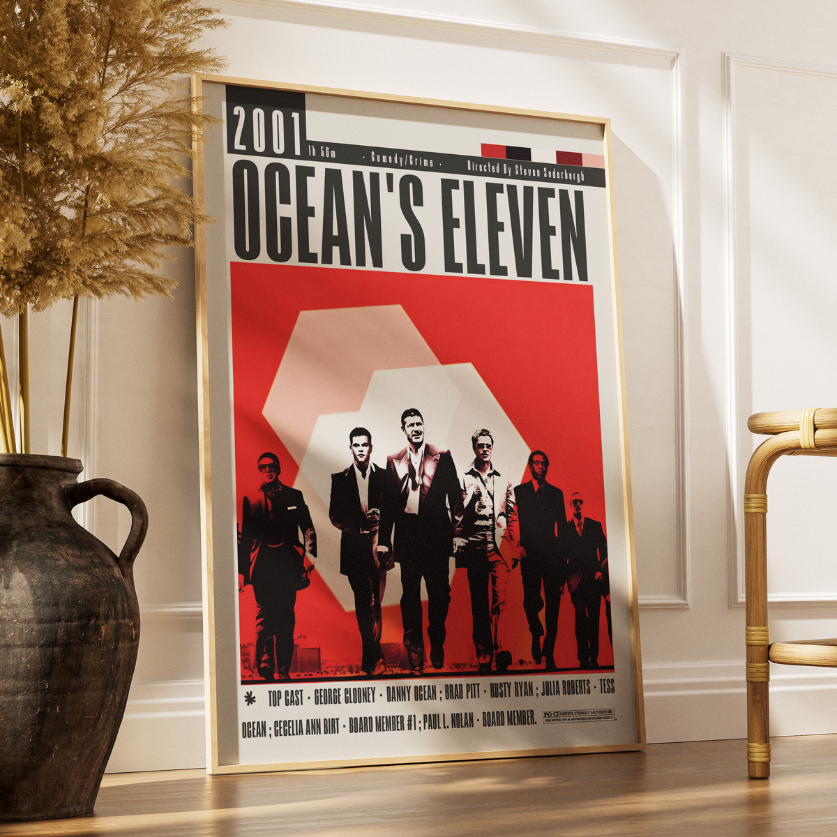Ocean's Eleven 2001 minimalist movie poster art print UK