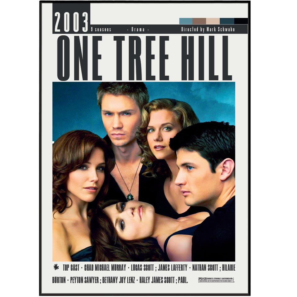 One Tree Hill TV show poster — minimalist CW drama wall art print UK