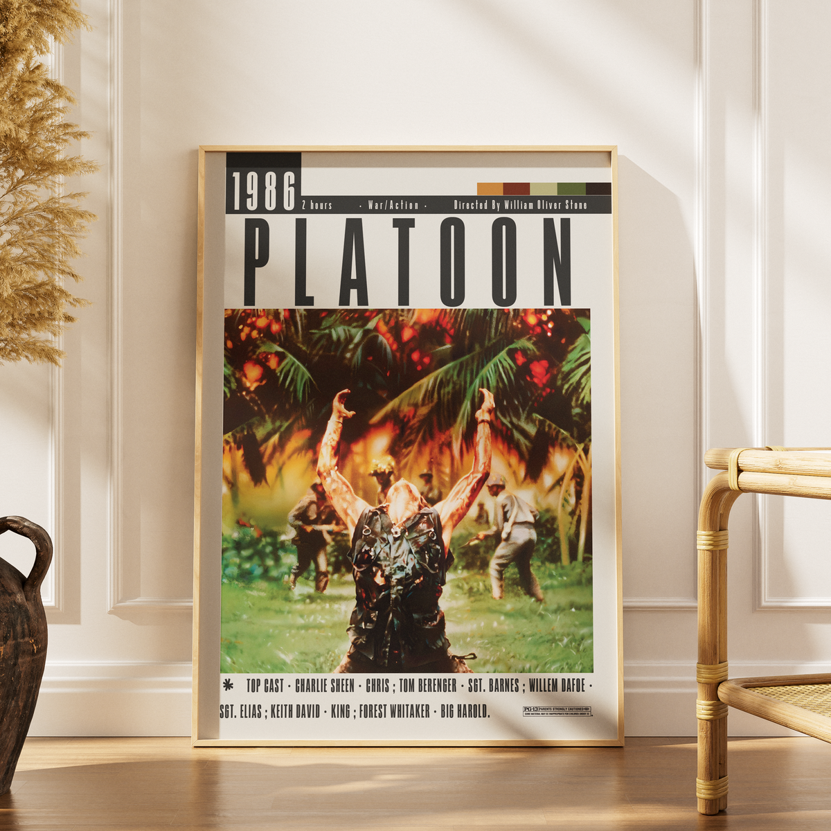 Platoon 1986 war movie poster art print UK