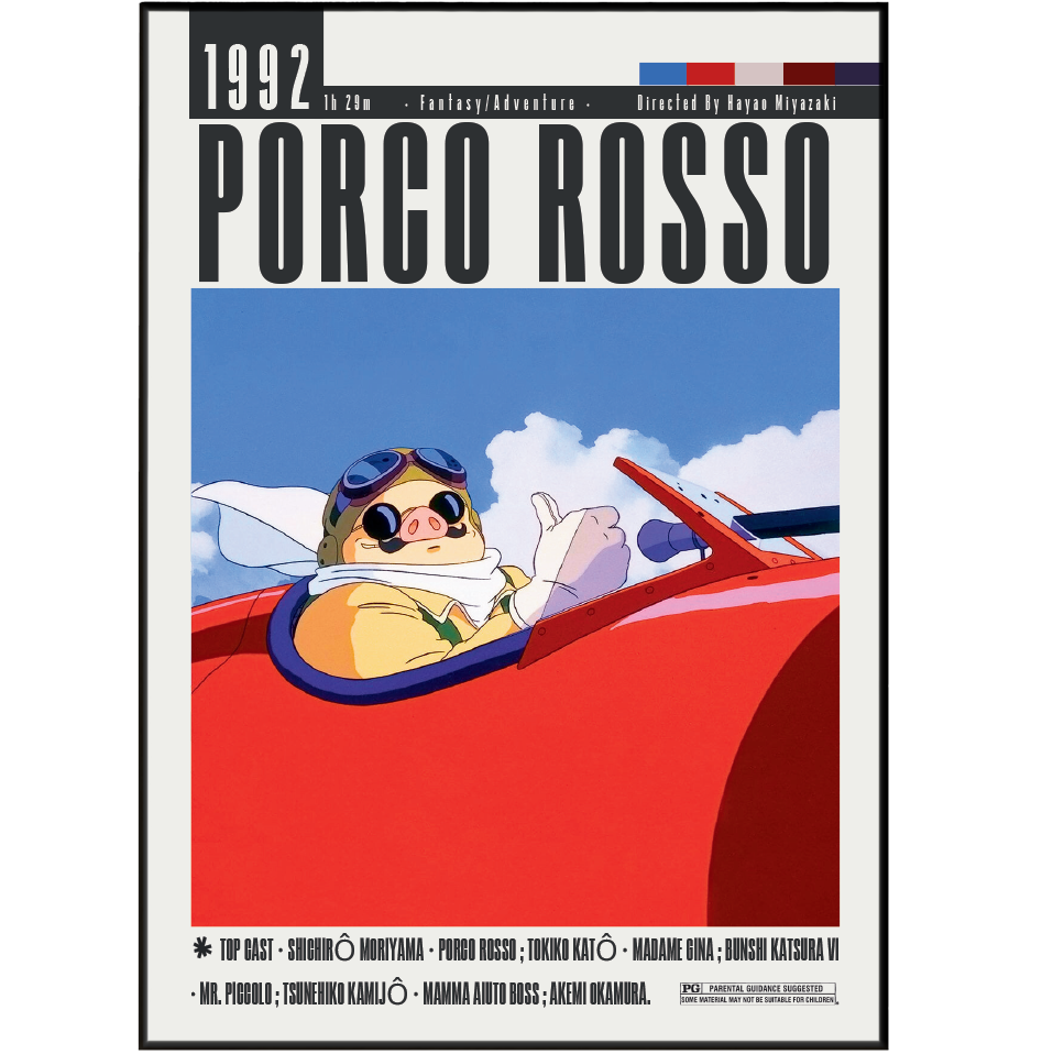 Porco Rosso (1992) movie poster – design 2 – 98types