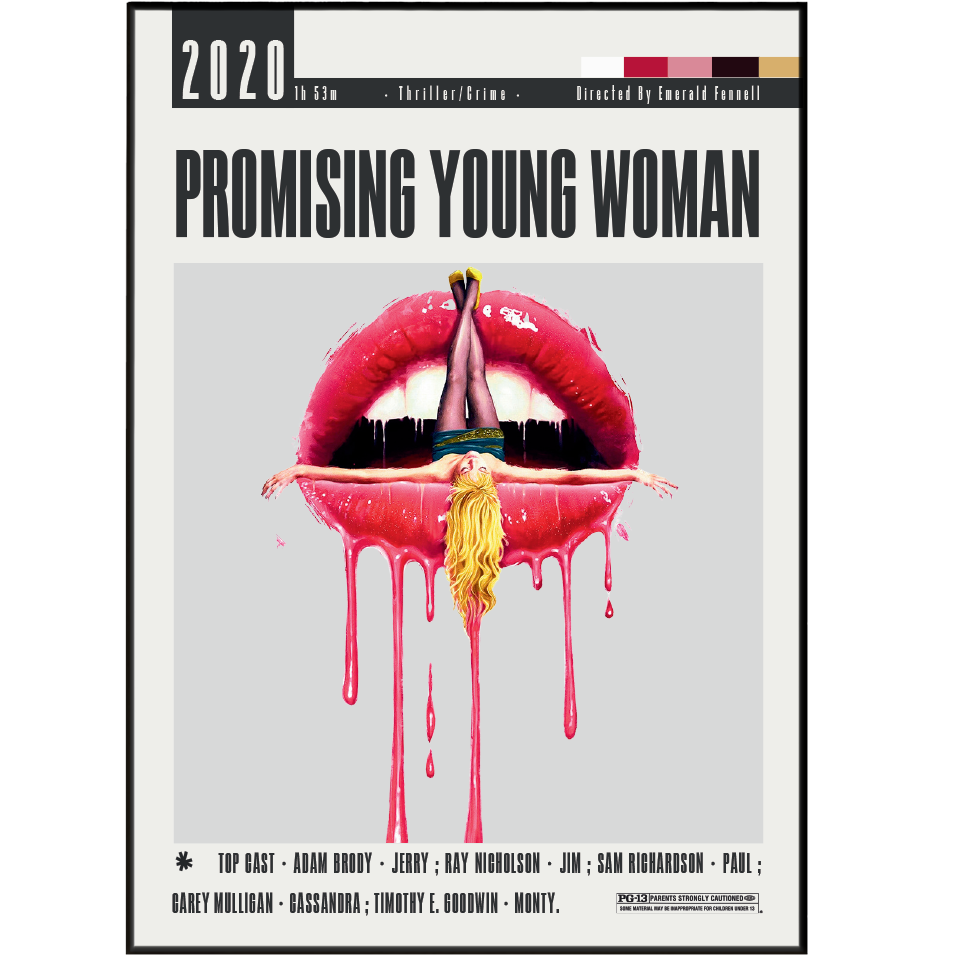 Promising Young Woman 2020 minimalist movie poster print – 98types