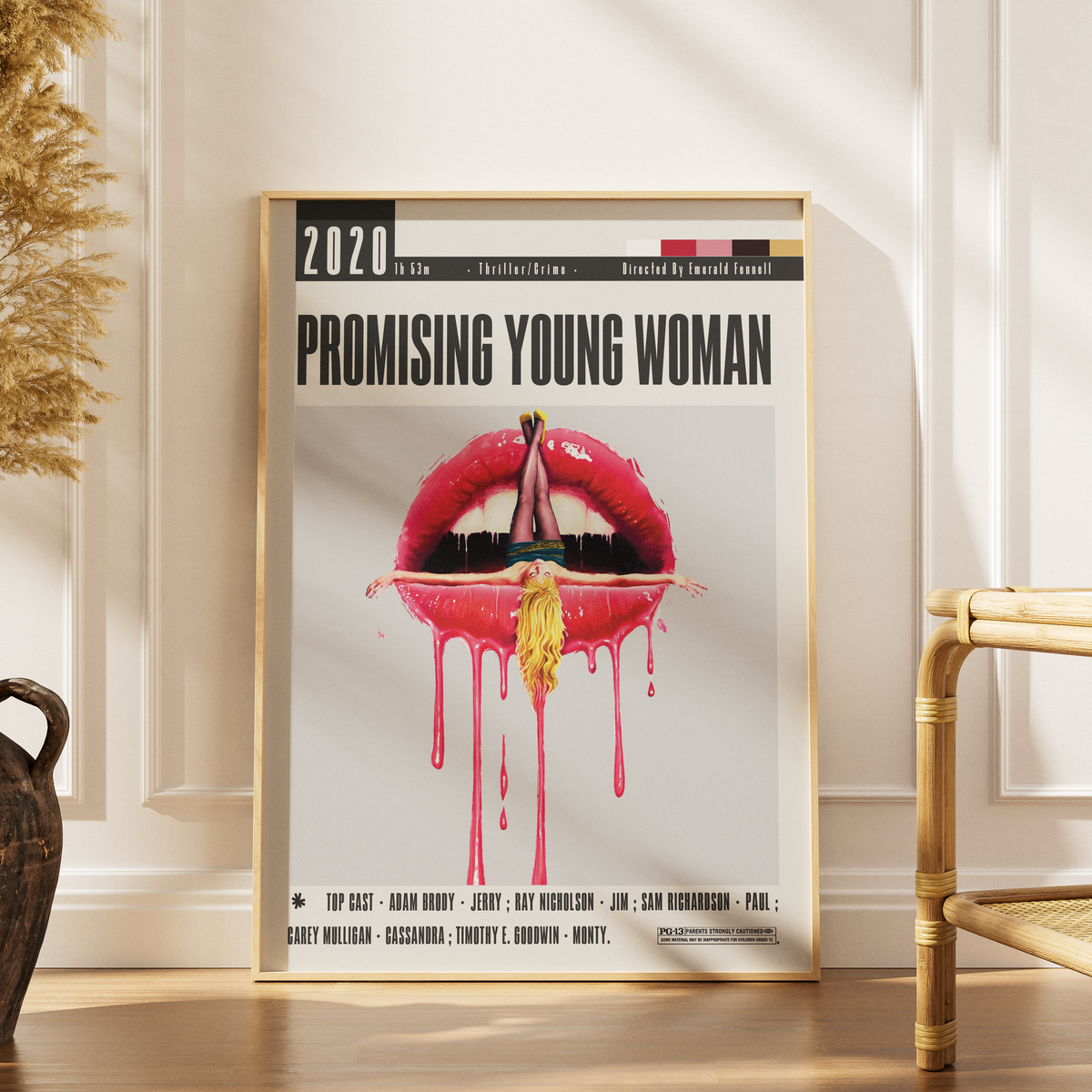 Promising Young Woman (2020) Film Poster | Emerald Fennell | Minimalist Wall Art Print UK